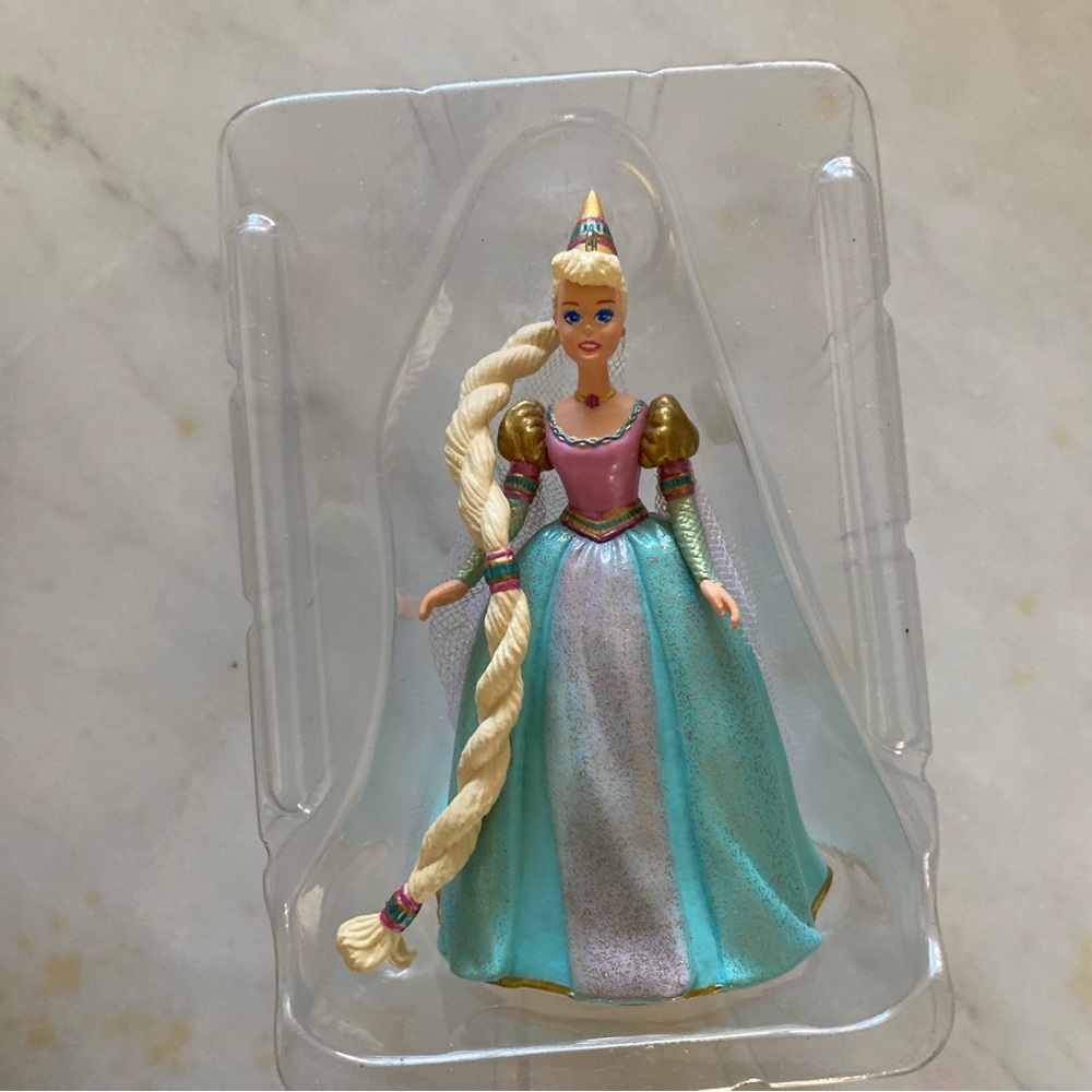 New Vintage Barbie Rapunzel Hallmark Mattel Christmas Ornament (1997)